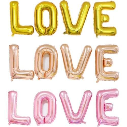 Big 32-Inch American Style Thin Letter Aluminum Film Balloon Party Wedding Supplies Wedding Decorations Arrangement Love Set