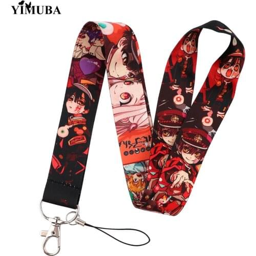 Toilet-bound Hanako-Kun Lanyard Keychain Anime Figures Hanako Kun Nene Yashiro Printed Webbing Hanging Rope Cosplay Neck Straps