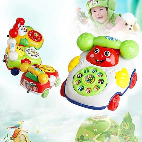 Baby Kids Cute Educational Developmental Cartoon Smile Face Toy Phone Car Children gift Wholesale