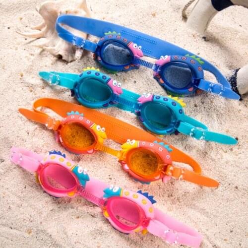 Cartoon Kids Swimming Eyewear Children Silicone Swimming Glasses Baby Child Swim Pool Swimming Goggles with Eyeglasses Box