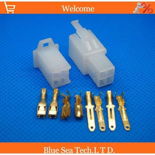 DJ7031A-2.8-11/21 2.8mm 4 Way/pin Electrical Connector Kits Male&Female socket plug for Motorcycle Motorbike Car