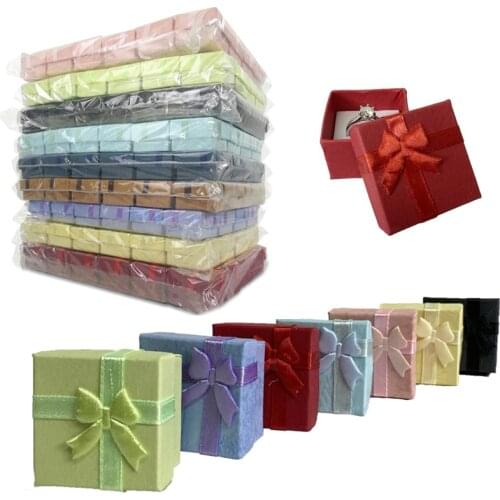 Jewelry Ring Gift Packaging Box Proposal Ring Gift Box Earring Display Storage Box Jewelry Collection Box 24Pcs/lot