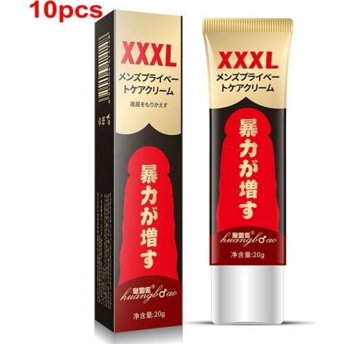 10pcs/Lot Male Penis Enlargement Cream Increase XXXL Erection Sex Products for Men Aphrodisiac Paste Plant Extracts 20g