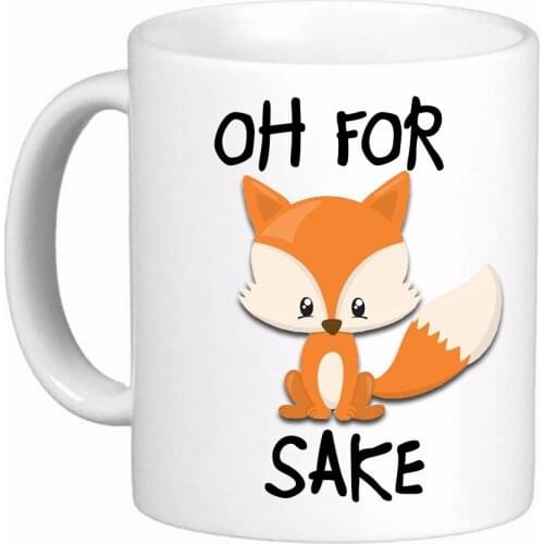 Oh for Fox Sake F#$% Coffee Cup Mug Funny Cute Gift