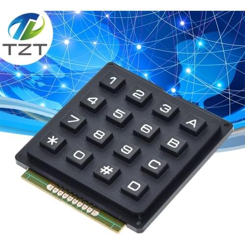 TZT 4x4 Matrix Array 16 Keys 4*4 Switch Keypad Keyboard Module for Arduino