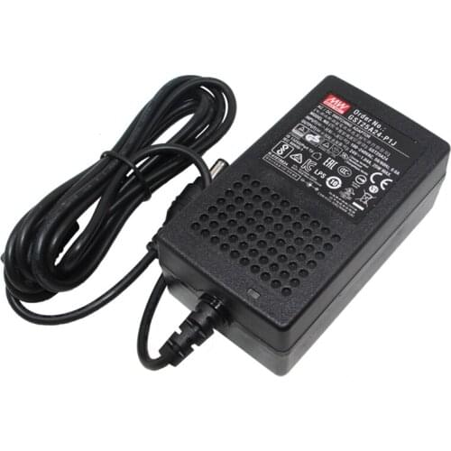 MEAN WELL GST25B24-P1J Industrial Desktop Adaptor 24V 1.04A 25W Meanwell Level VI Adapter Power Supply DC 2.1*5.5 AC 2 pole