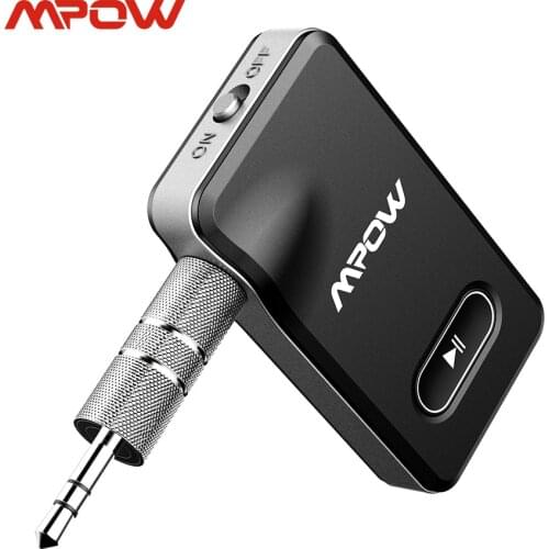 Mpow BH129 Bluetooth Audio Receiver V5.0 Wireless Adapter with CVC6.0 Noise Cancelling Mic Handsfree Calling Dual Link for Car