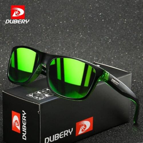 DUBERY Square Polarized Sunglasses Men TAC Lens Fashion Outdoor Travel Sun Glasses High Quality Super Light Frame Goggles CE H30