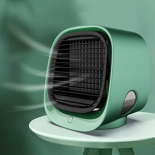 Mini Portable Air Conditioner Home Air Cooler Fan Humidifier Purifier 3 Speeds Quiet Cooling Fan USB Desktop Air Cooler For Room