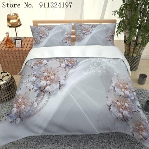 New Style Duvet Cover Bedding Set Luxury 3D Pearl Printing 3pcs Quilt Cover Single Double Twin/Full Queen/King For Kids Adults