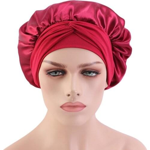 Solid Color Muslim Women Turban Ladies Beanies Caps Cancer Hair Loss Wrap Headscarf Hijabs Hair Accessories Elastic Bandana Hot