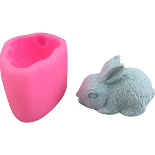 Online celebrity white rabbit princess rabbit modeling silicone Mu Si mold handmade soap mold gypsum decorative ornaments mold