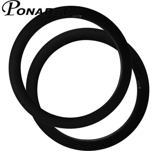 PONABET 60mm tubular 700C full carbon road rims with V shape 20/24 holes from China factory