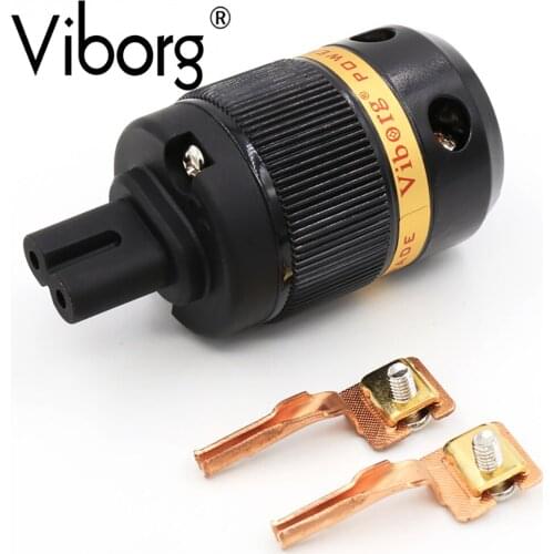 Viborg VF508 Pure Copper AC Power Cord Figure 8 IEC C7 Plug Black for audio power cable High End