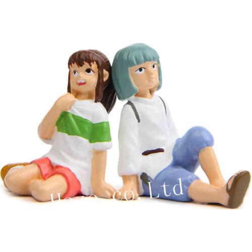 Anime Spirited Away Chihiro Haku Resin Figures Figurine Model Toy Statue