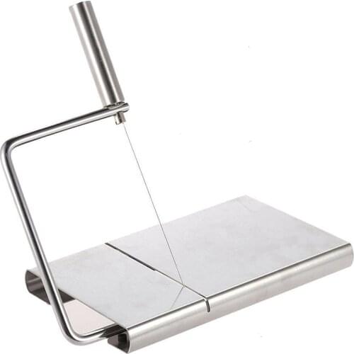 Cheese Slicer - Cutting Serving Board for Hard and Semi Hard Cheese or Butter, Stainless Steel Cutting Wire Cheese Board