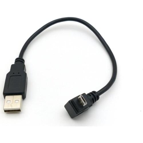 USB 2.0 A Left Angle to Micro B Right angled Cable 25CM New
