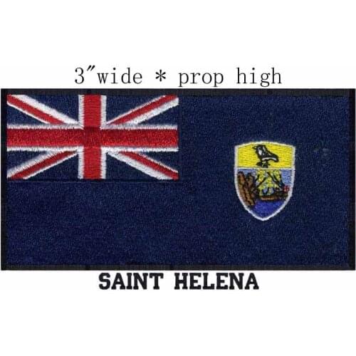 Saint Helena Flag 3" wide embroidery patch for sewing/cuadros bordados a mano/embroidery hoop