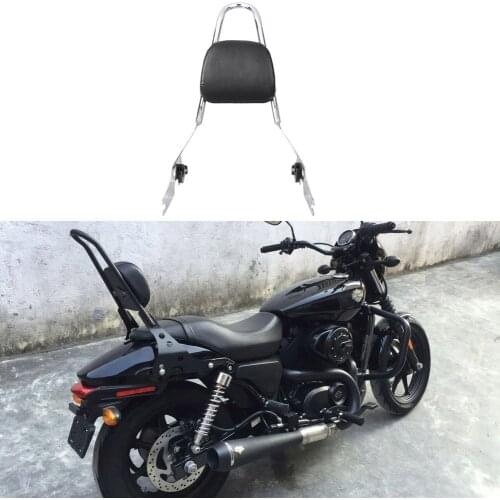 Motorcycle Rear Adjustable Detachable Backrest Sissy Bar for Harley Davidson Street 500/750 2015 2016 2017 Chrome