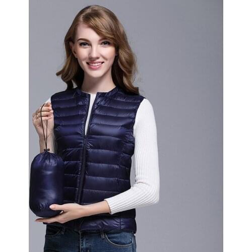 Womens Ultra Lightweight Down Gilet Packable Puffer Vest Jacket Quilted Waistcoat Insulated Body Warmer