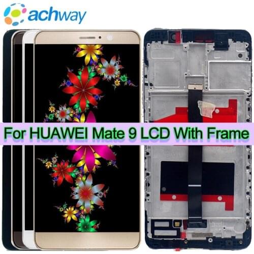 5.9" for Huawei Mate 9 LCD Display Touch Screen Digitizer Assembly MATE 9 Display with Frame For Huawei Mate9 LCD Screen Replace