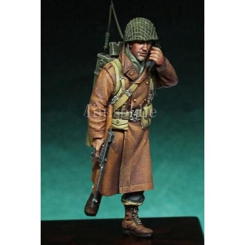 1/35 Scale WW2 Battle of the Bulge American soldiers soldiers radio WWii Figure Resin Model Kit Free Shipping