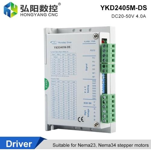 Nema 23 2-Phase Stepper Driver YKD2405M 32-Bit DSP Digital Stepper Driver DC20-50V 4.0A, Used For Nema 34 Stepper Motor