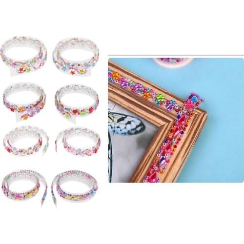 2Roll Diamond Stickers Rhinestone Stick On Crystal Self Adhesive Gem Decoration