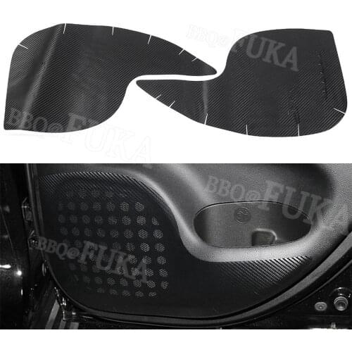 4Pcs/set Carbon Fiber Inner Door Anti Kick Scratch Cover Trim Sticker Fit For Grand Cherokee 2011+ Accessories Car Styling