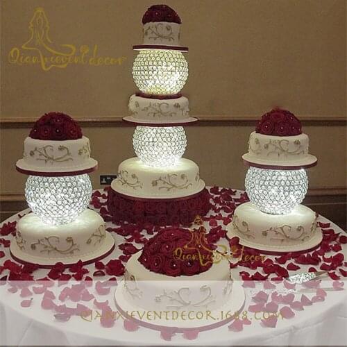 4pcs /lot Crystal ball dessert stand dessert table decoration display stand metal wedding cake stand