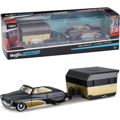 Maisto1:64 1967 EI Camino 1987 Chevy 1500 1929 Model A 1967 Mustang GT 1965Rivier Modified Car Flat Transport Vehicle Set Series