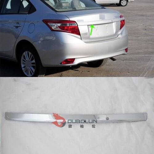 Car Accessories Exterior ABS Chrome Rear Tail Trunk Lid Molding Cover Trim For Toyota Vios/Yaris Sedan 2014 Car-styling