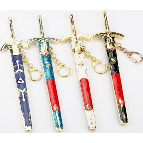 Fate Stay Night Series Victory Sword Keychains Multicolor Metal Key/Bag Pendant Fashion Keychains Jewelry For Friends