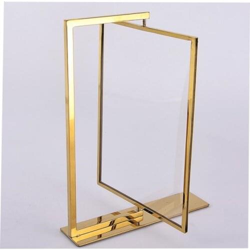 360 degree Rotation A4 Double-sided poster rack stainess steel cafe table sign advertising promotion desk display stand rack