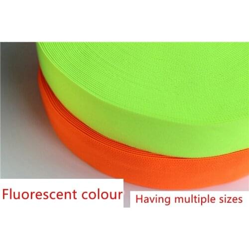 Fluorescent colour Elastic Bands 25~50MM Elastic Ribbon Clothing Bags Trousers Elastic Rubber DIY Sewing Accessories rubber
