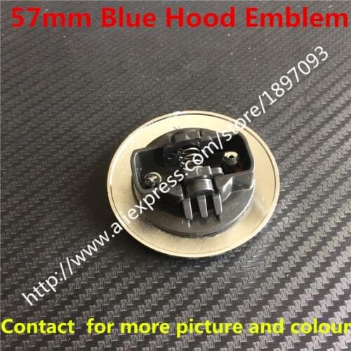 100pcs New Car Styling 3D 57mm Blue Hood Front Bonnet Badge Emblem For w124 w140 w163 w202 w203 w204 w210 w211