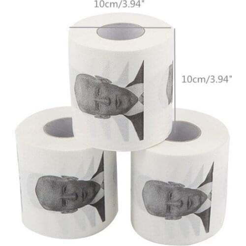 Joe Biden Pattern Printed Toilet Paper Roll Funny Novelty Gift Bathroom Paper Towel 150 sheets of 3 layers