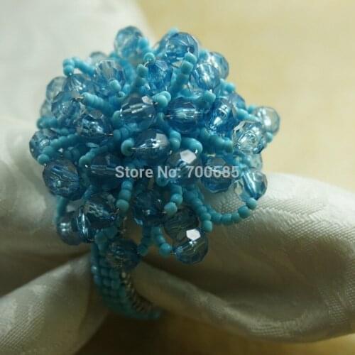 Crystal ball napkin rings,beads wedding, decoration napkin holder