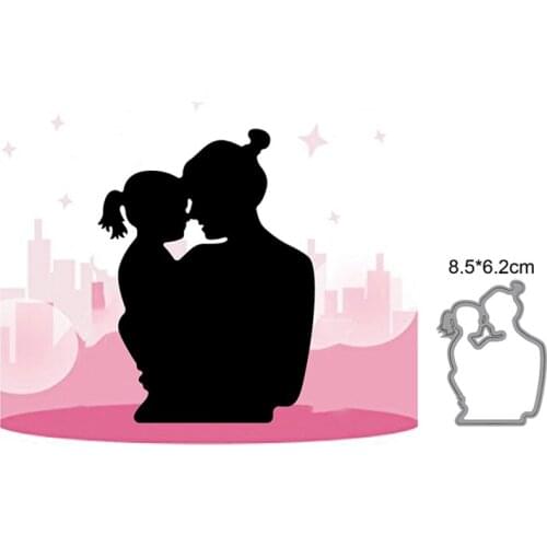 Mother Hugs Baby Metal Cutting Dies Cut Die Mold Decoration Scrapbooking dies Paper Craft Knife Mould Blade Punch Stencils Dies