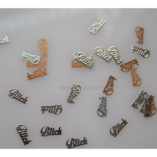 MS207-1 100pcs Silver Cute Metal Sticker Nail Art Metal Sticker Nail Art Decoration Non-adhesive Sticker