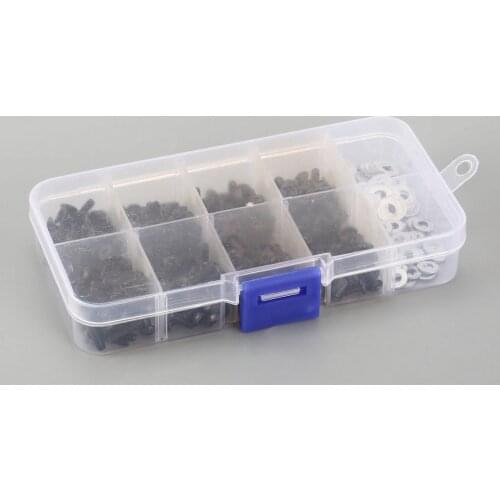 Flat m3 and Round Head Screws Set Accessories Kit Box Case for 1/10 HSP RC Car Redcat Traxxas RC4WD TAMIYA CC01 S