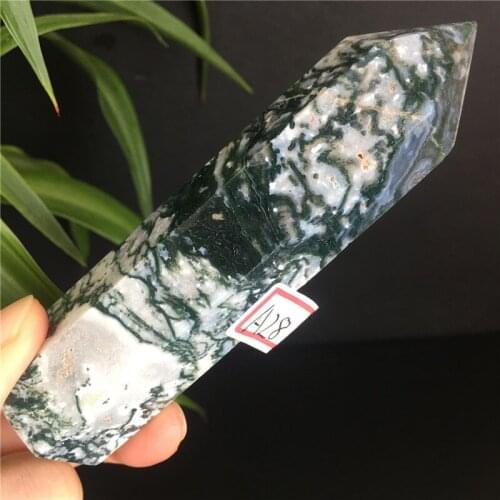 Natural Moss quartz crystal obelisk reiki healing chakras natural stone and mineral Christmas gifts
