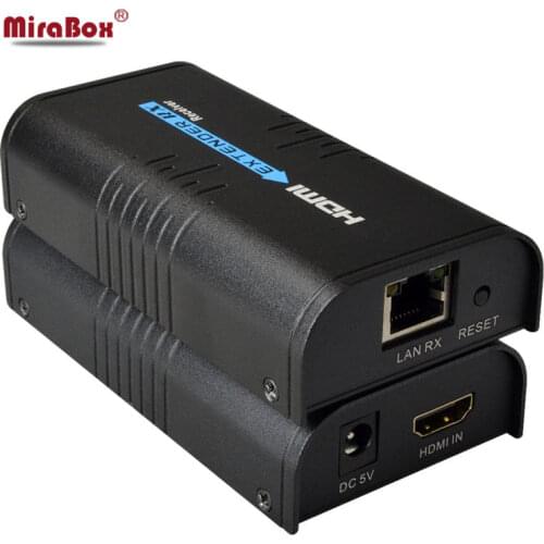 Mirabox hdmi splitter support 120m extension by Rj45 cat5 cat5e cat6 hdmi extender full HD 1080p