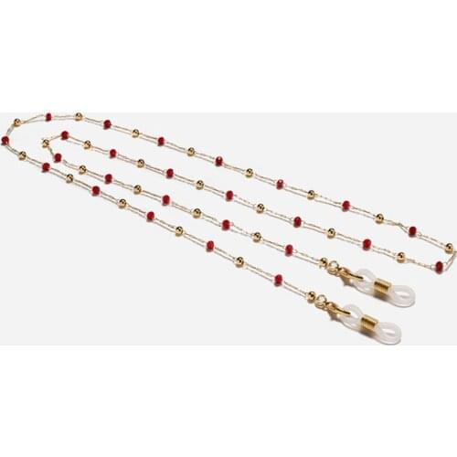 Chic Beads Glasses Strap Sunglasses Chain Mask Lanyard Anti-slip Metal Spectacle Neck Rope Accessories