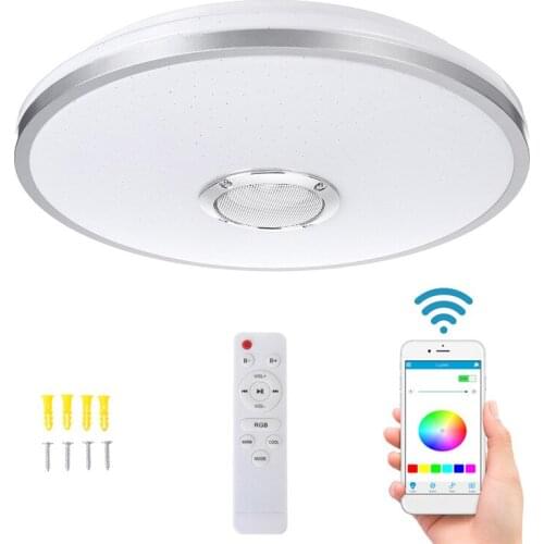 Modern RGB LED Ceiling Light 220V/85-220V Home lighting 72W APP bluetooth Music Light Bedroom Lamps Smart Lamp+Remote Control