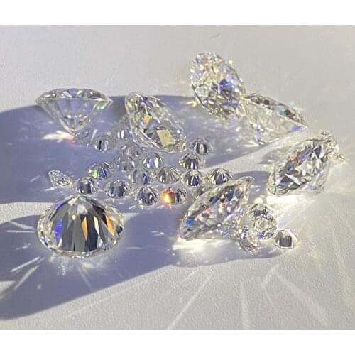 Super White 7.5MM 1.5 Karats VVS1 D Round Brilliant Cut Moissanite Diamond For Ring DIY