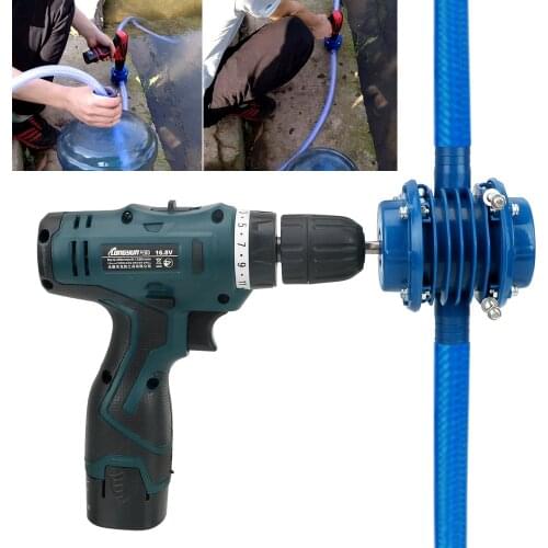 Heavy Duty Self-Priming Hand Electric Drill Water Pump Home Garden Centrifugal Pumps No Power Required Mini