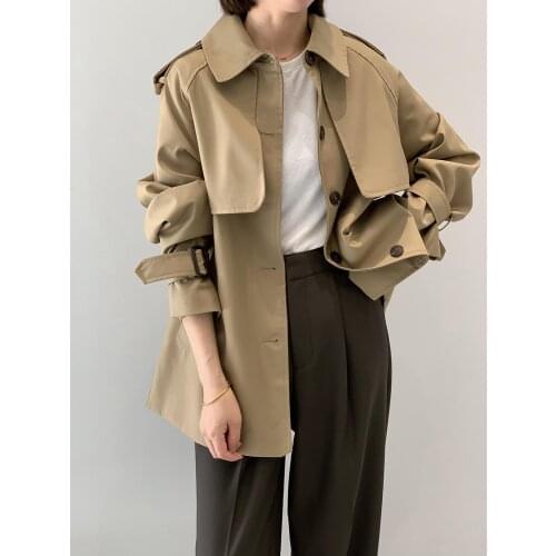 Женские короткие тренчи Sweetkama China At AliExpress