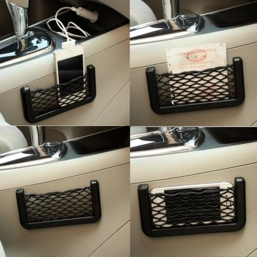 1pcsUniversal Car Seat Back Storage Net Bag Phone Pocket for toyota hilux camry corolla rav4 yaris prius Auris prado car styling