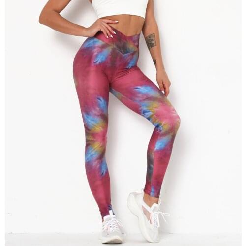 Womens Sports Pants Yoga Leggings High Waist Push Up Tights Seamless Women Gym Fitness Print Running Sexy Elastic Workout